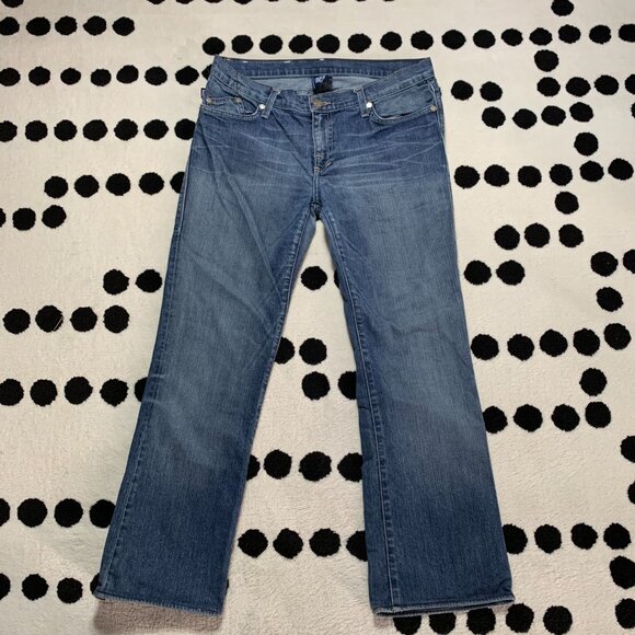 Victoria Beckham Rock & Republic Low Rise Distressed Denim Straight Leg Jeans - Picture 2 of 15